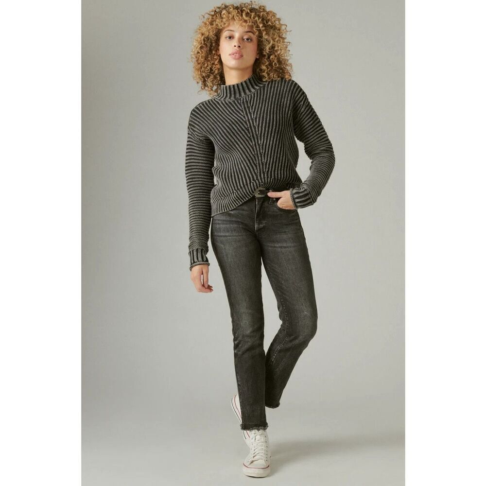 Lucky Brand Los Angeles Textured Turtleneck Sweater SZ S